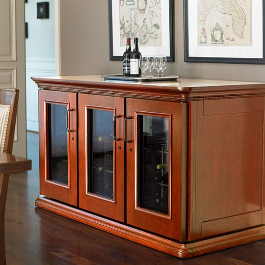 Le Cache Credenza Wine Cabinets : Coastal Custom Wine Cellars