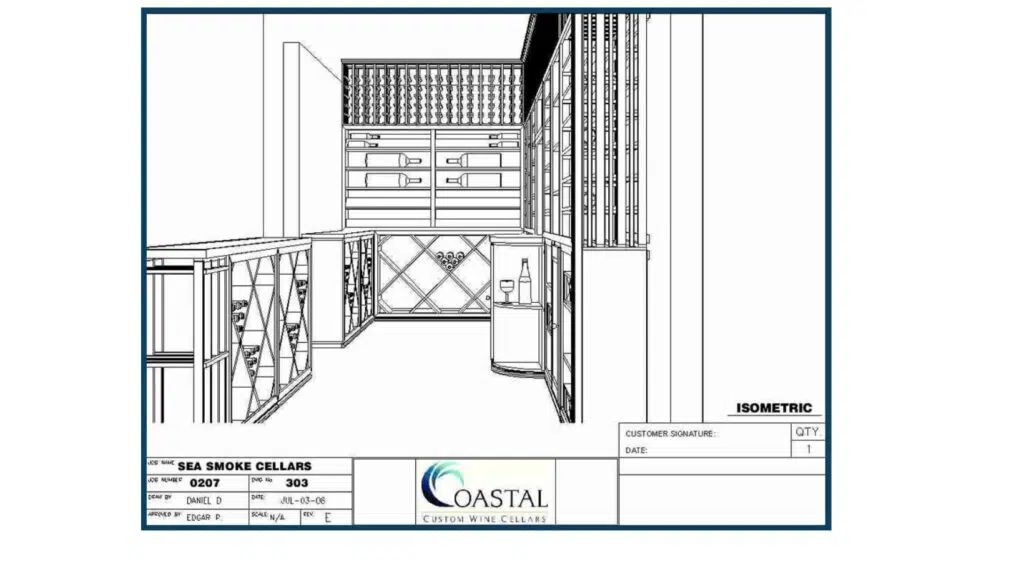 3D Printout of Commercial Wine Cellar