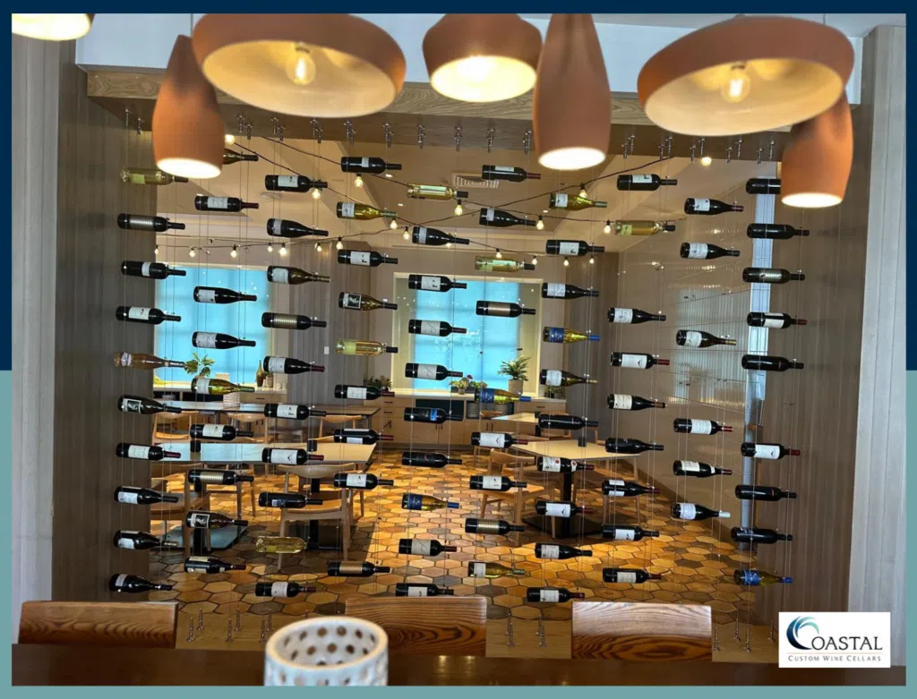 modern commercial wine cellar built in Hyatt Regency Hotel