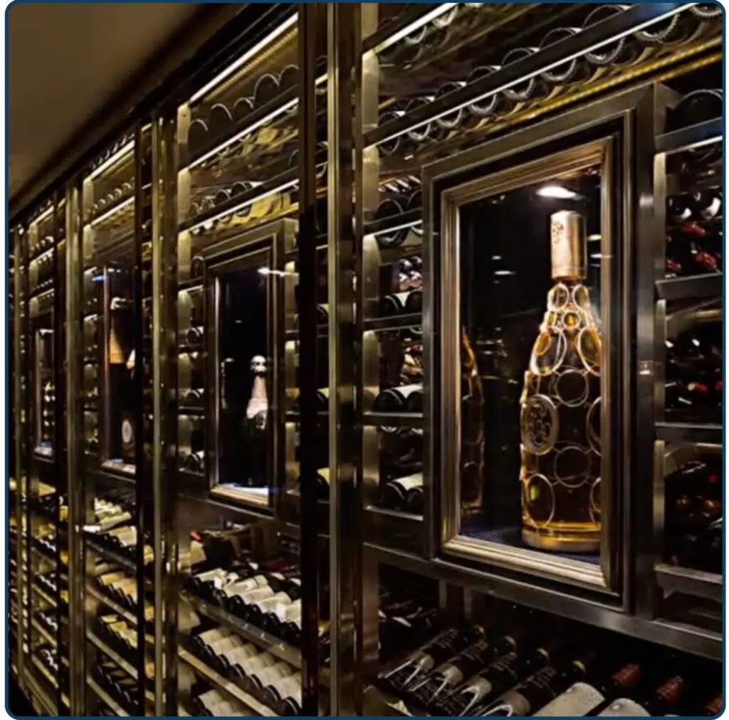 Award Winning Wine Wall Design With Modern Luxury Wine Racks